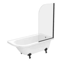 Appleby 1700 Roll Top Shower Bath With Matt Black Screen + Leg Set -Villeroy Shop bka17bs detail1