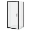 Toreno Matt Black 760 X 760mm Pivot Door Shower Enclosure + Pearlstone Tray