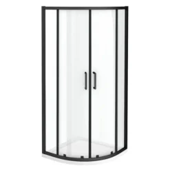 Toreno Matt Black 800 X 800mm Quadrant Shower Enclosure -Villeroy Shop blk8q2d d2