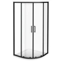 Toreno Matt Black 900 X 900mm Quadrant Shower Enclosure -Villeroy Shop blk9q2d d2