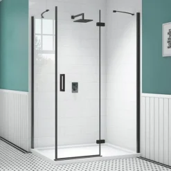 Merlyn Black Hinge & Inline Shower Door -Villeroy Shop blkh900rec d2