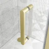 Toreno Brushed Brass 760 X 760mm Bi-Fold Door Shower Enclosure Without Tray