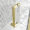Toreno Brushed Brass 1100 X 900mm Sliding Door Shower Enclosure Without Tray