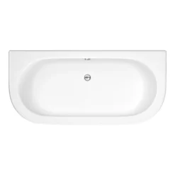 Nuie Shingle 1700mm Double Ended Back To Wall Bath With Panel