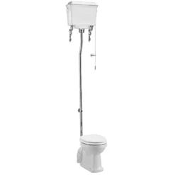 Burlington High Level Toilet - White Aluminium Cistern