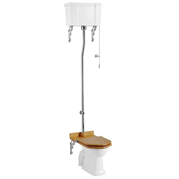 Burlington High Level Toilet - White Ceramic Cistern 2 Burlington High Level Toilet - White Ceramic Cistern - Image 2