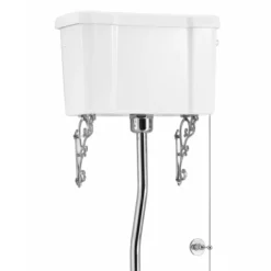 Burlington Regal High Level Raised Height Toilet With White Ceramic Cistern