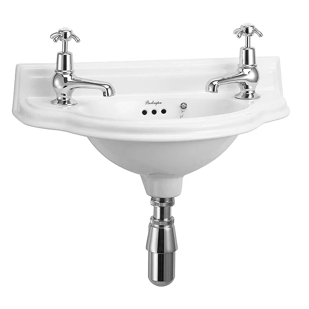 Burlington Traditional Wall Mounted Curved Cloakroom Basin 2 Burlington Traditional Wall Mounted Curved Cloakroom Basin - Image 2
