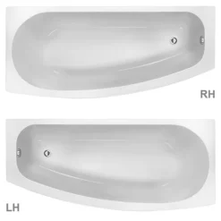 Cast 1685 X 685 Space Saving Bath With Bath Screen