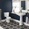 Nuie Carlton Traditional Basin + Pedestal (2 Tap Hole)