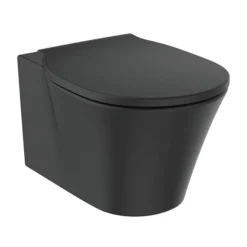 Ideal Standard Connect Air Silk Black AquaBlade Wall Hung Toilet + Soft Close Seat -Villeroy Shop casbwhsc l