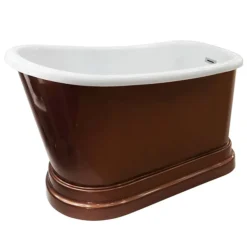 Chatsworth Copper Effect 1300 Short Roll Top Bath -Villeroy Shop cb817cop nd2