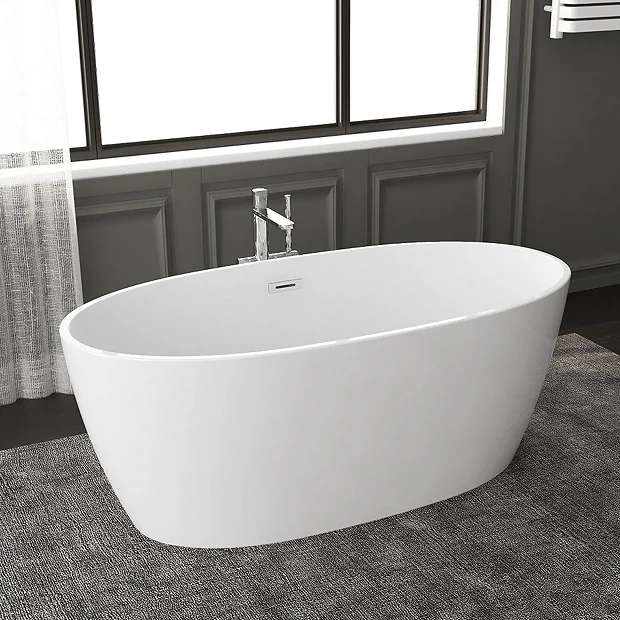 Catania 1500 X 720 Double Ended Bath With Chrome Waste 2 Catania 1500 X 720 Double Ended Bath With Chrome Waste - Image 2