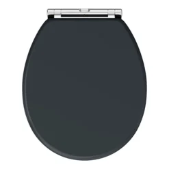 Chatsworth High Level Traditional Toilet W. Graphite Seat & Black Flush Pull Handle -Villeroy Shop chhlwcbfd3