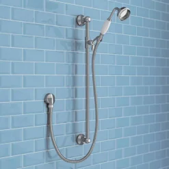 Chatsworth 1928 Traditional Push-Button Shower Pack With Slide Rail Kit + Ceiling Mounted Head -Villeroy Shop chtpbpk3 d1