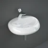 RAK Cloud 55cm 1TH Wall Hung Basin - Gloss White