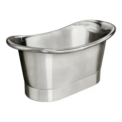 Trafalgar Nickel 1500 X 710mm Double Ended Slipper Roll Top Bath Tub