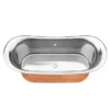 Trafalgar Copper 1700 X 710mm Double Ended Slipper Roll Top Bath Tub (Nickel Inside)
