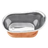 Trafalgar Copper 1500 X 787mm Slipper Roll Top Bath Tub (Nickel Inside)