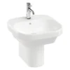 Britton Bathrooms Curve2 450mm 1TH Basin With Semi Pedestal