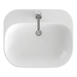 Britton Bathrooms Curve2 550mm 1TH Basin With Full Pedestal