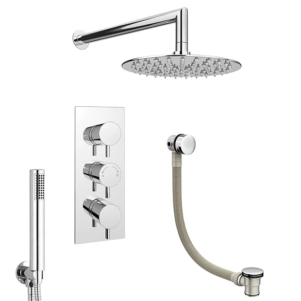 Cruze Shower Package (Rainfall Wall Mounted Head, Handset + Freeflow Bath Filler) 6 Cruze Shower Package (Rainfall Wall Mounted Head, Handset + Freeflow Bath Filler) - Image 6