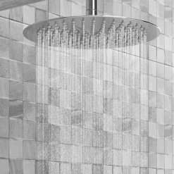 Cruze Round Wall Mounted Thermostatic Shower Valve With Handset + 300mm Fixed Shower Head -Villeroy Shop czsvhpk3d3