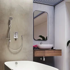 Aqualisa Dream Round Thermostatic Mixer Shower With Adjustable Head And Bath Fill -Villeroy Shop drmdcv2.adbtx .rnd d1