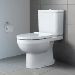 Duravit DuraStyle Basic HygieneGlaze Rimless Close Coupled Toilet (4.5/3 L Flush) + Seat -Villeroy Shop dsbhcc43 d1