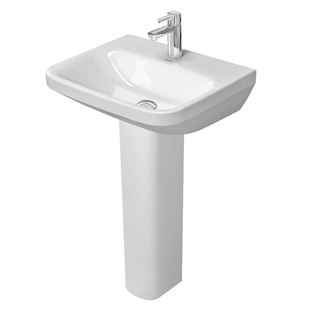 Duravit DuraStyle 550mm 1TH Washbasin Med + Full Pedestal 1 Duravit DuraStyle 550mm 1TH Washbasin Med + Full Pedestal