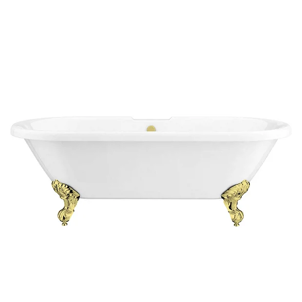 Duke 1695 Double Ended Roll Top Bath + Brushed Brass Leg Set 4 Duke 1695 Double Ended Roll Top Bath + Brushed Brass Leg Set - Image 4