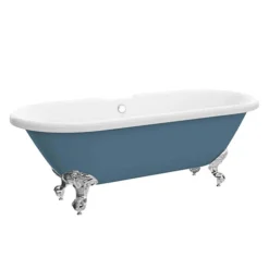 Duke Blue 1695 Double Ended Roll Top Bath W. Ball + Claw Leg Set