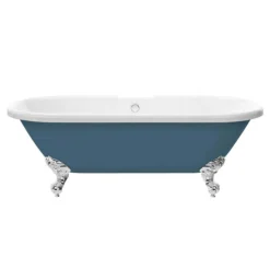 Duke Blue 1695 Double Ended Roll Top Bath W. Ball + Claw Leg Set -Villeroy Shop dukeblue1695doubleendedrolltopbathd1