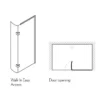 Crosswater - Design View Walk In Easy Access Shower Enclosure - 2 Size Options