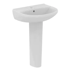 Ideal Standard Eurovit+ 550mm 1 Tap Hole Basin + Pedestal