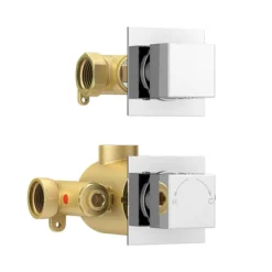 Milan Concealed Individual Stop Tap + Thermostatic Control Shower Valve -Villeroy Shop egaz36as d4