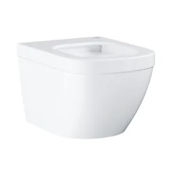 Grohe Euro Compact Rimless Wall Hung Toilet With Soft Close Seat + FREE TOILET ROLL HOLDER -Villeroy Shop eurcomwc d4
