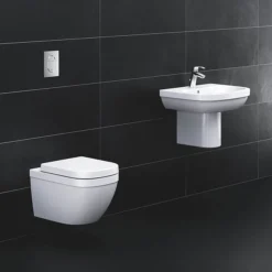 Grohe Euro Ceramic 550mm 1TH Basin + Half Pedestal