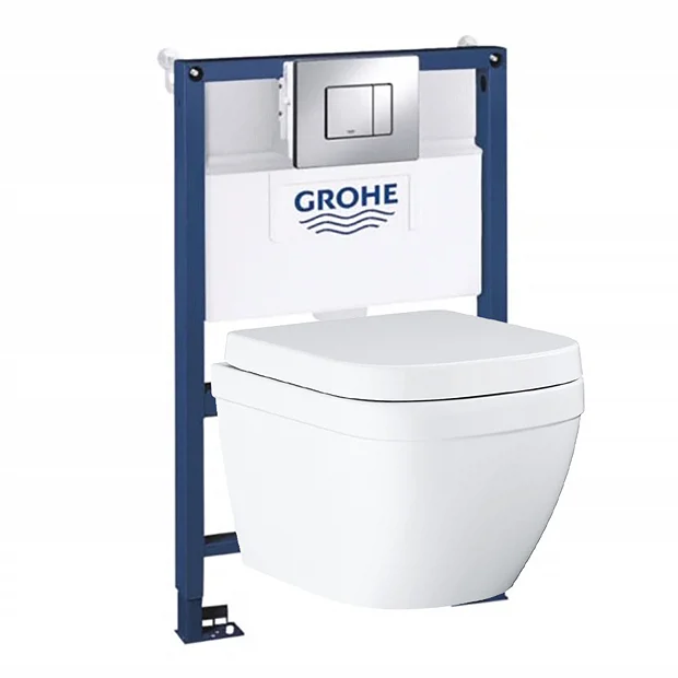 Grohe Rapid SL 0.82m Frame / Euro Rimless Complete WC 5 In 1 Pack + FREE TOILET ROLL HOLDER 2 Grohe Rapid SL 0.82m Frame / Euro Rimless Complete WC 5 In 1 Pack + FREE TOILET ROLL HOLDER - Image 2