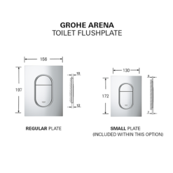 Grohe Solido Euro / Small Plate Complete WC 5 In 1 Pack + FREE TOILET ROLL HOLDER -Villeroy Shop gr5in1sp d3n