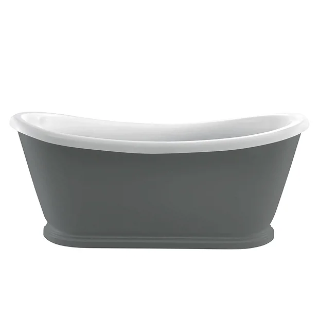 Chatsworth Dark Grey 1770 Double Ended Slipper Roll Top Bath 3 Chatsworth Dark Grey 1770 Double Ended Slipper Roll Top Bath - Image 3