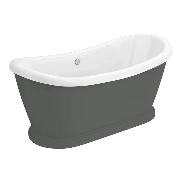 Chatsworth Dark Grey 1770 Double Ended Slipper Roll Top Bath 1 Chatsworth Dark Grey 1770 Double Ended Slipper Roll Top Bath