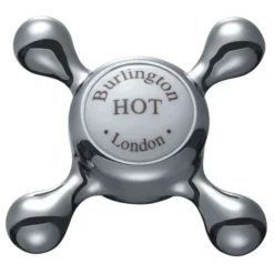 Burlington Claremont Wall Mounted Angled Bath Shower Mixer W Riser, 9" Rose & Soap Basket