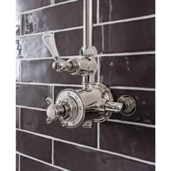 Crosswater - Belgravia Thermostatic Shower Valve With Fixed Head - Nickel -Villeroy Shop hg showern d3