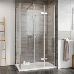 Roman Innov8 Corner Bi-Fold Shower Door With In-Line Panel
