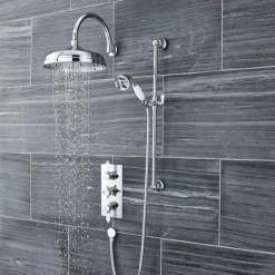 Nuie Edwardian Triple Concealed Thermostatic Shower Valve With Rectangular Plate -Villeroy Shop ity315 d1