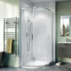 Crosswater 800 X 800mm Kai 6 Quadrant Double Door Shower Enclosure -Villeroy Shop klqds0800 d1 1