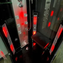 Insignia 1000 X 900mm Black Sauna & Steam Shower Cabin -Villeroy Shop ksy900 d1