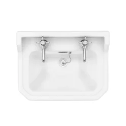Keswick Traditional 500mm Basin & Chrome Wash Stand