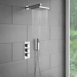 Milan Shower Bath + Concealed 2 Outlet Shower Pack (1700 L Shaped With Screen + Panel) -Villeroy Shop l17bpk3 n d4